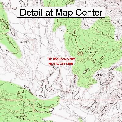 Amazon USGS Topographic Quadrangle Map Tin Mountain NW Arizona