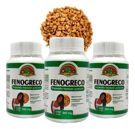 Pack 3 Frascos Fenogreco 300 Cápsulas X 500 Mg Original Cuotas sin