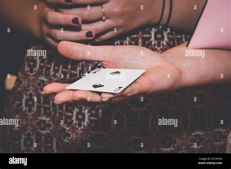 Magician card tricks Stock Photo - Alamy