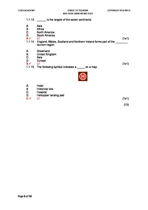 2022 Grade 10 Tourism Task 3 Mid Year Exams • Teacha