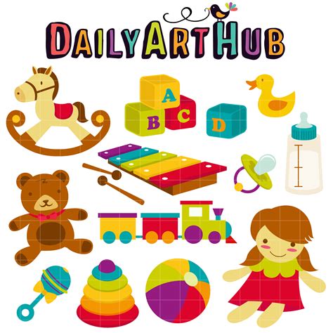 baby toys clip art set daily art hub  clip art everyday