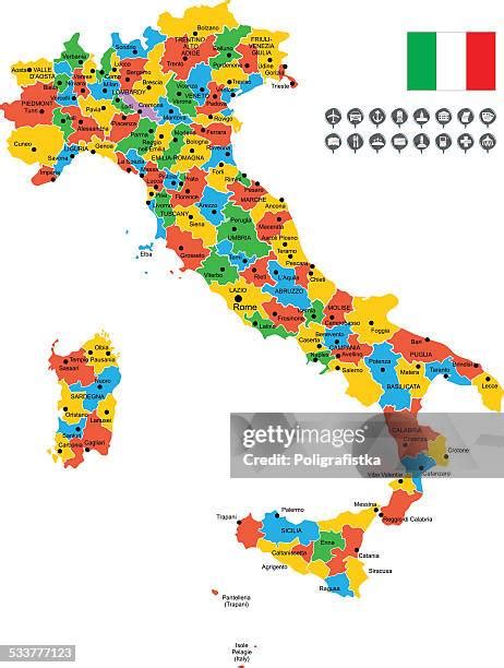 230 Detailed Map Of Italy Stock Photos, High-Res Pictures, and Images ...