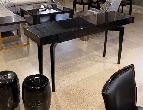 Modern Black Lacquered Console Table - Carrocel Fine Furniture