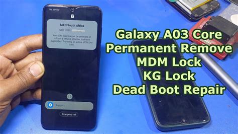 UFI Box Training Lesson How To Remove MDM Lock KG Lock Galaxy A03