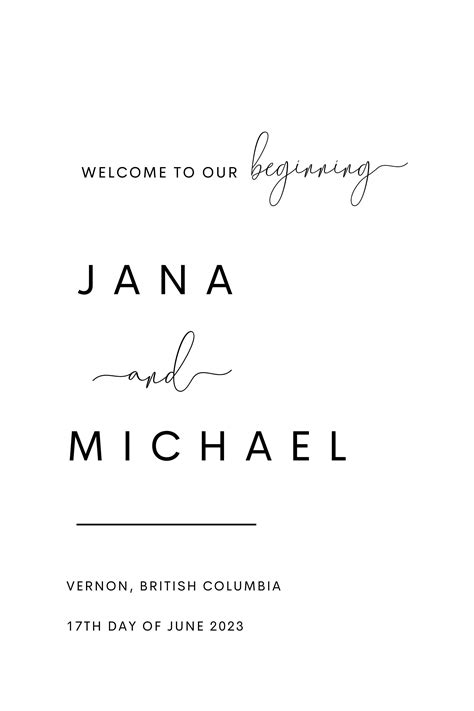 Wedding Welcome Sign Printable Large Sign Etsy