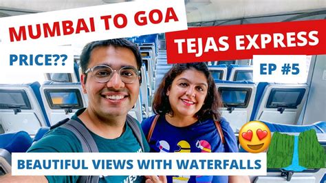 Mumbai To Goa Via TEJAS EXPRESS Beautiful Views With Waterfalls 4k