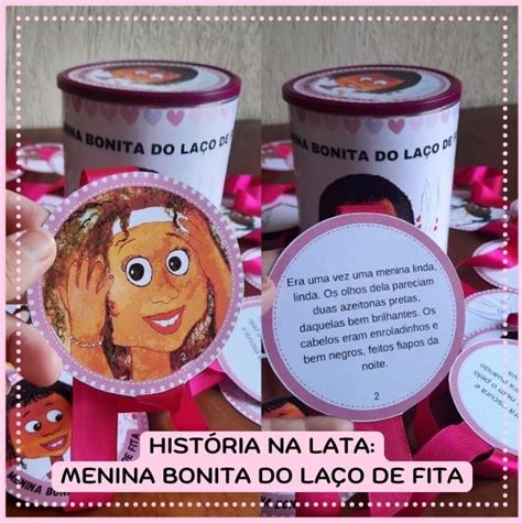 HISTÓRIA NA LATA MENINA BONITA DO LAÇO DE FITA Lojinha Pedagoga