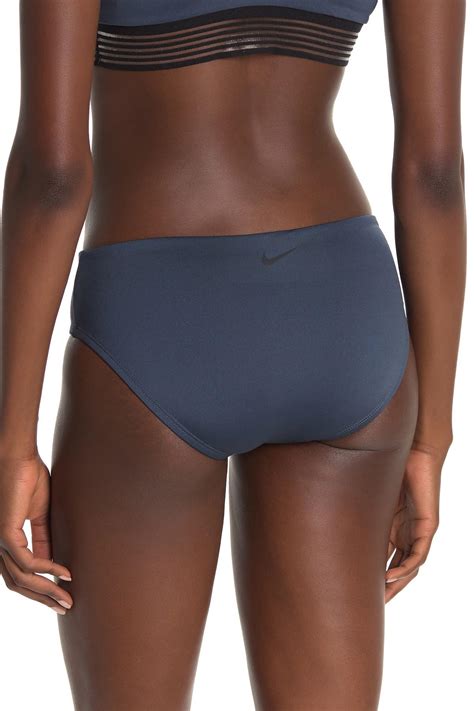 Nike Solid Full Coverage Bikini Bottoms In Blue Lyst