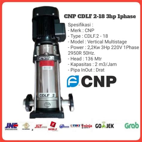 Jual Pompa Booster Cnp Cdlf Hp Phase Kw Mesin Pompa Air