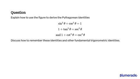 Solved Explain How To Use The Figure To Derive The Pythagorean