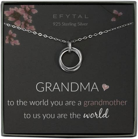 Amazon Efytal Grandma Gifts Sterling Silver Thick