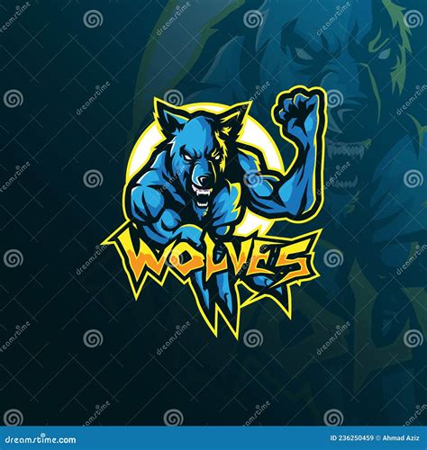 Wolf Mascot Logo Design With Modern Illustration Concept Style For