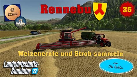 LS 22 Rennebu 35 Weizenernte Und Stroh Sammeln YouTube