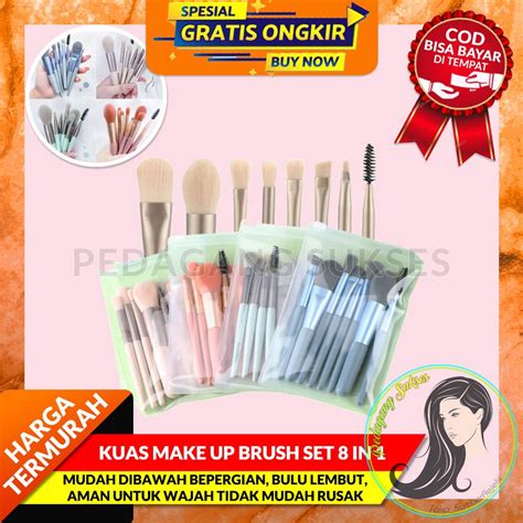 Jual Kuas Make Up Brush Set 8 In 1 Set Paket Kuas Make Up Tool 8in1