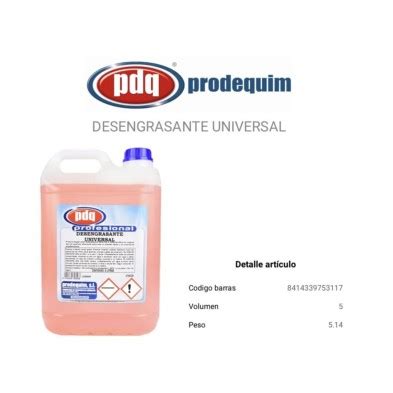 Comprar PDQ Desengrasante Universal 5 L PoliChollo