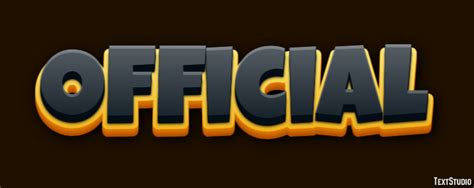 Official Text Effect and Logo Design Word
