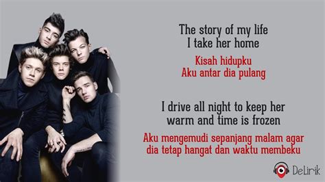 Story Of My Life One Direction Lyrics Video Dan Terjemahan Youtube