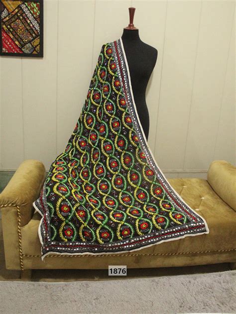 Phulkari Chiffon Handmade Dupatta Handmade Pakistan