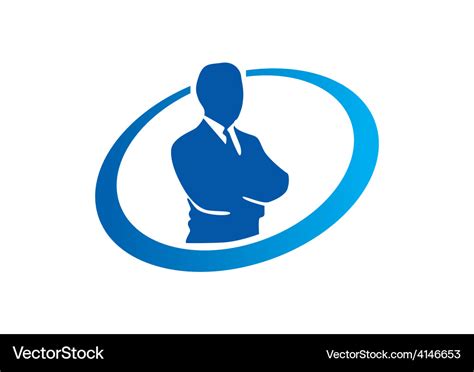 Success businessman abstract logo Royalty Free Vector Image