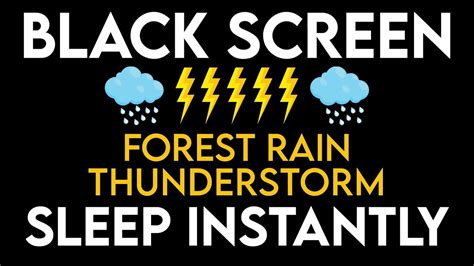 Heavy Rain And Thunderstorm Sounds For Sleeping 9 Hours Black Screen