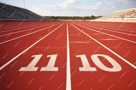 Premium AI Image | Ten on Track. Athletic Competition of Number 10 on ...