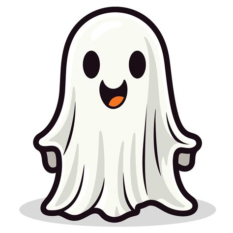 Beautiful Cute Halloween Ghost Ai Generative 33061488 Png