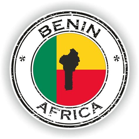 Benin Seal Sticker Round Flag For Laptop Book Fridge Guitar Etsy