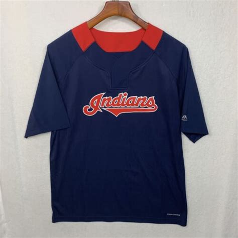 Majestic Cleveland Indians Cool Base Baseball Jersey Large Nwot Ebay