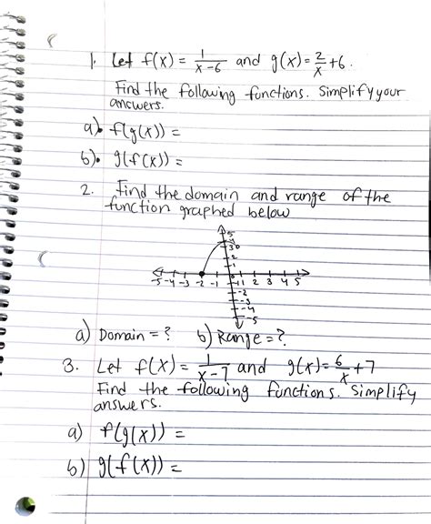Solved 1 Let F X X−61 And G X X2 6 Find The Following