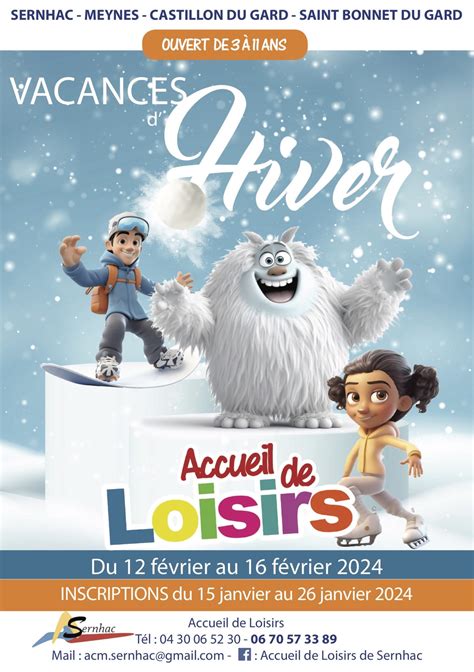 Ouverture Des Inscriptions Pour Le Centre De Loisirs Vacances D Hiver