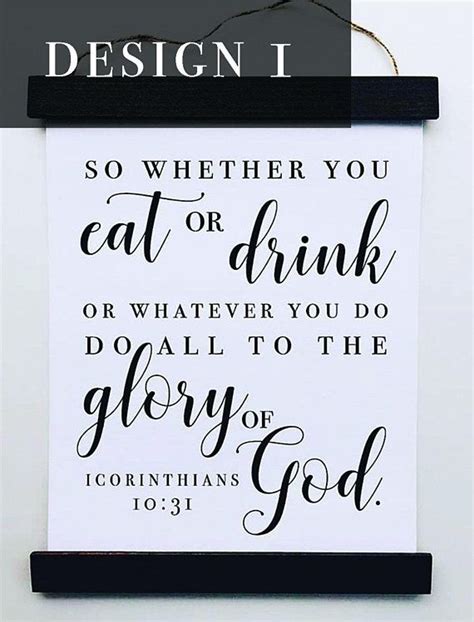 So Whether You Eat Or Drink Do It All For The Glory Of God Wall Banner