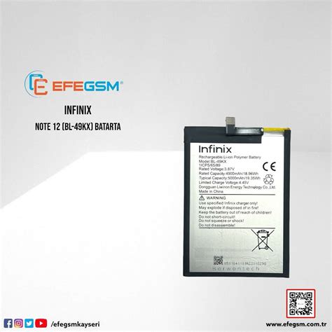 İnfinix Note 12 (BL-49KX) Batarya - EFEGSM