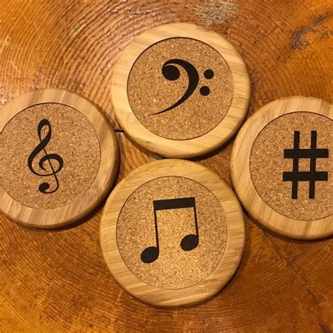 Laser Engraved Bamboo Coasters Etsy