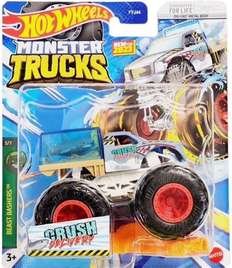 Hot Wheels Monster Trucks Beast Bashers Crush Delivery Bbhkm