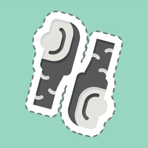 Sticker Line Cut Geoduck Pacific Related To Seafood Symbol Simple