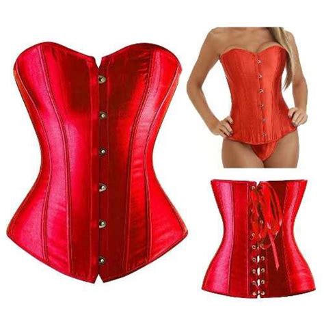 Corset Corpete Corselet Espartilho Modelador Vermelho Tam 38 A 54