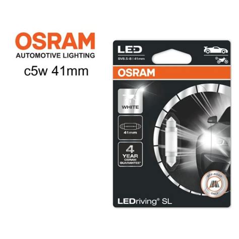 Osram C5w 41mm Led 6000K 1 Pack Spollampa Festoon Sv8 5 8 C10w Vit