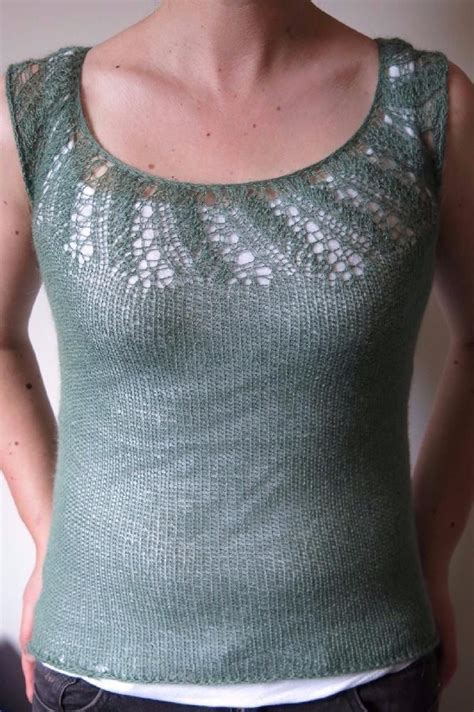 Summer Lace Tank Knitting Pattern By Littletheorem Knitting Patterns Lovecrafts Knit Vest