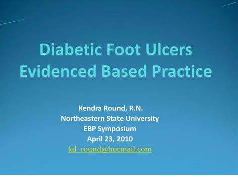 Ppt Diabetic Foot Ulcers Evidenced Based Practice Powerpoint