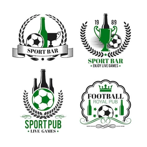 Premium Vector Vector Icons For Soccer Bar Or Football Sport Pub