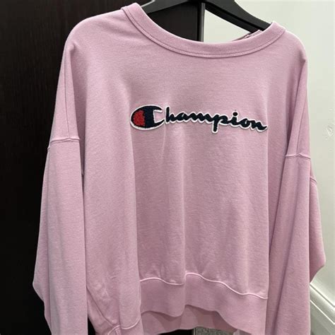 Champion Women S Pink Jumper Depop