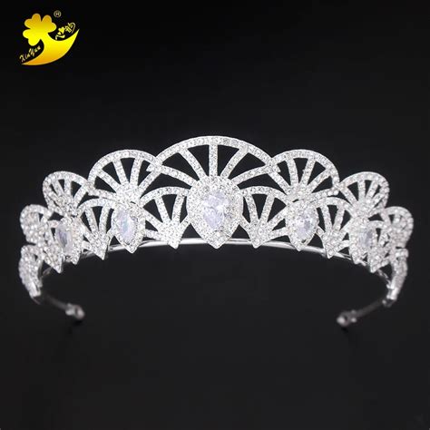 Xinyun Fashion Jewelry Blue Tiara Rhinestones Hair Accessories Wedding