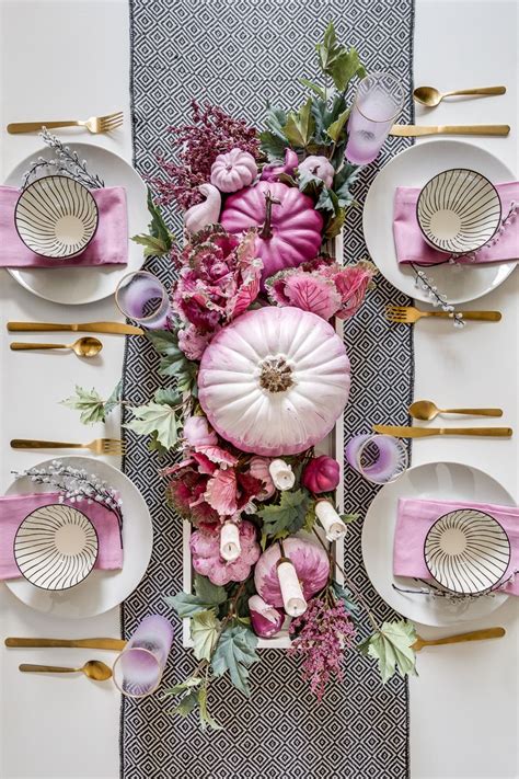 Fall Pumpkin Floral Blush Tablescape Pumpkin Cheesecake Recipe Kara S