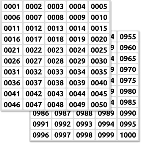 A Numeri Adesivi Etichette Autoadesive Mm Etichette Per