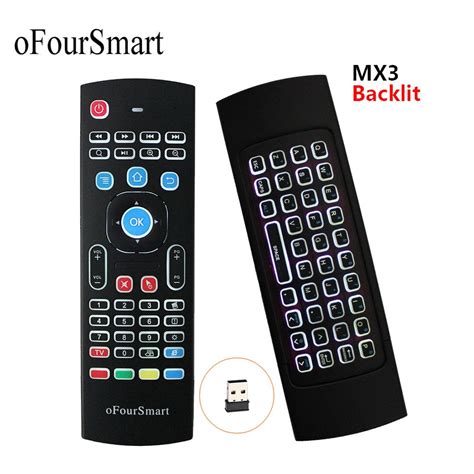 Mx L Voar Ar Mouse Backlight Teclado Sem Fio G Controle Remoto