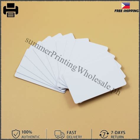 Pcs Blank Printable Pvc Plastic Photo Id White Credit Card Mil Cr