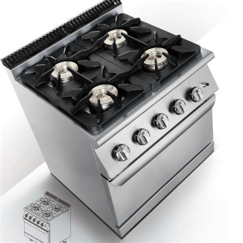 700 Series 4 Burner Gas Range With Oven KitchenSpot