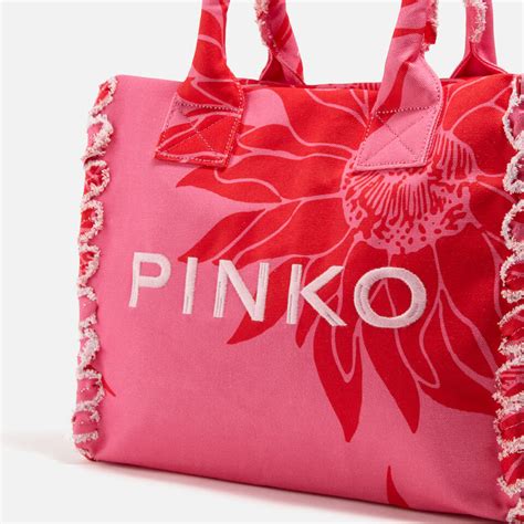 Pinko Beach Canvas Tote Bag