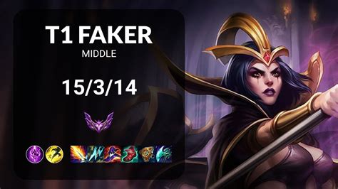 T1 Faker LeBlanc Vs Ahri MIDDLE KR Patch 13 15 YouTube