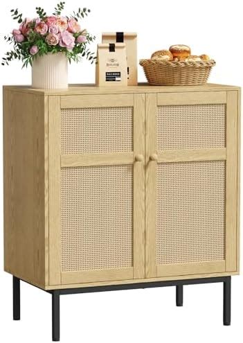 Lifewit Rattan-Sideboard, Buffetschrank, Anrichte, Aufbewahrungsschrank ...
